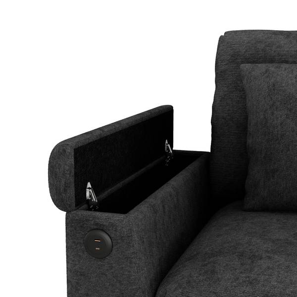3-Sitzer Sofa ChenilKiss Grau