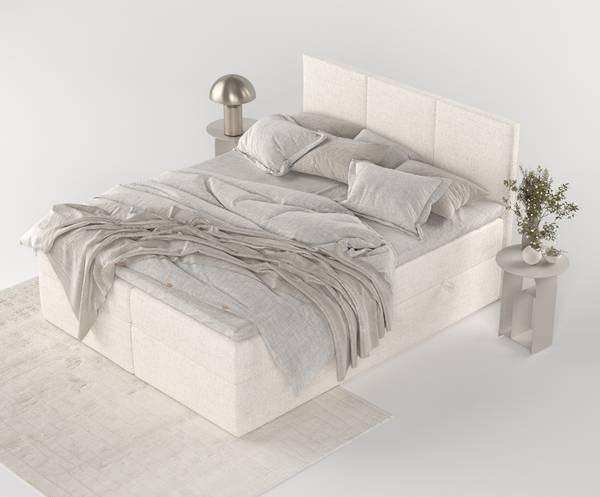 Boxspringbett Jonah Creme - Liegefläche Breite: 140 cm
