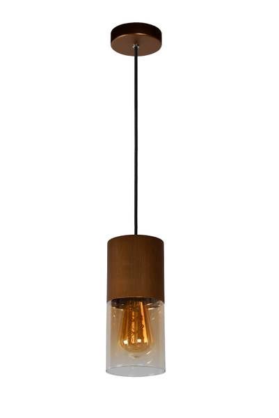 Pendelleuchte Zino aus Aluminium und Braun - Aluminium - Klarglas - 10 x 153 x 0 cm