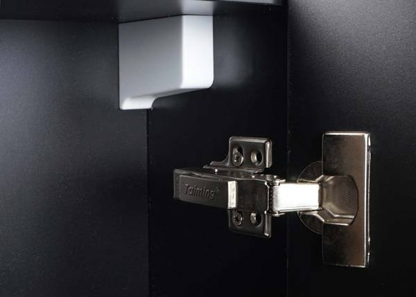 Spiegelschrank B19b Hochglanz Schwarz