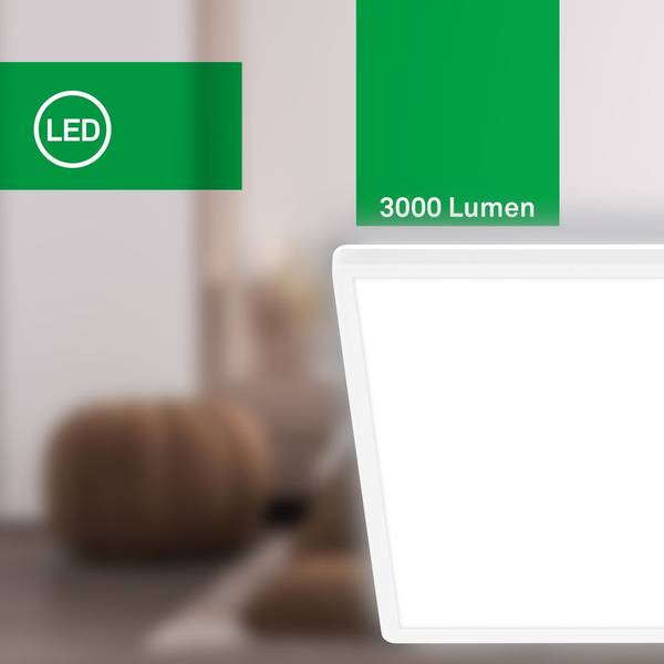 LED Deckenleuchte Tava 7549016 Weiß - ABS - 42 x 3 x 42 cm