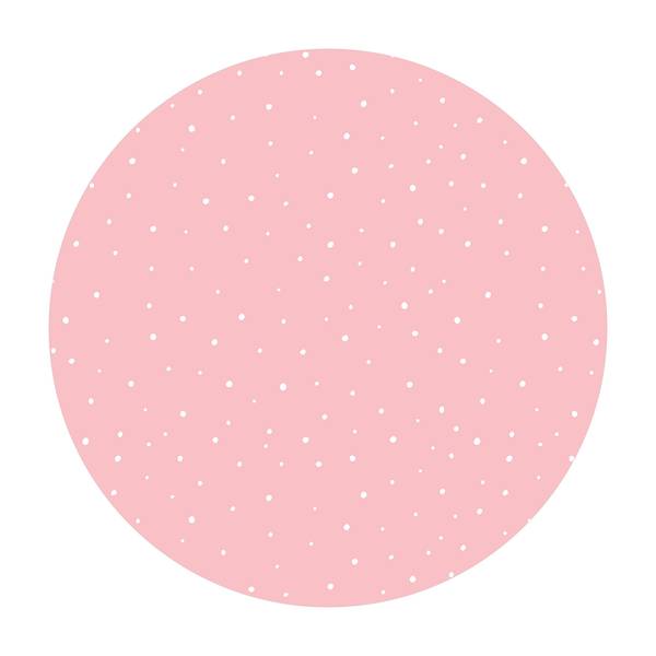 Gezeichnete Punkte auf Pastellrosa 40 x 40 cm