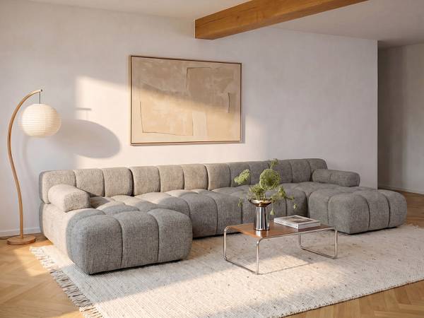Sessel mit gerader Rückenlehne FACIVIL Grau - Textil - 94 x 70 x 94 cm