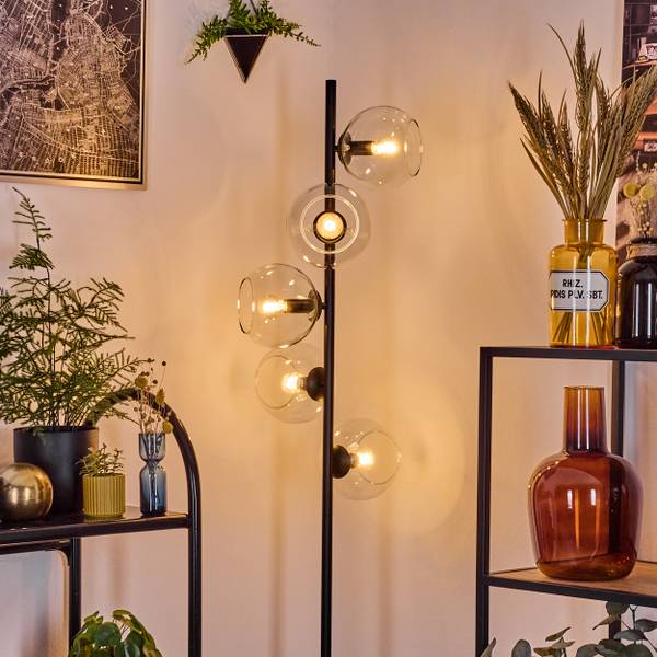 Stehlampe Cesaro Aluminium - Klarglas - 31 x 160 x 31 cm
