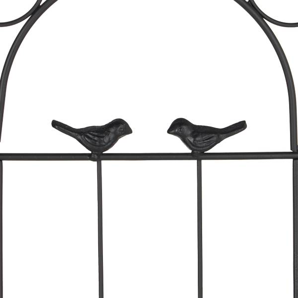 Grille tuteur plante lot de 2, 150 cm Noir - Fer - 50 x 150 x 2 cm