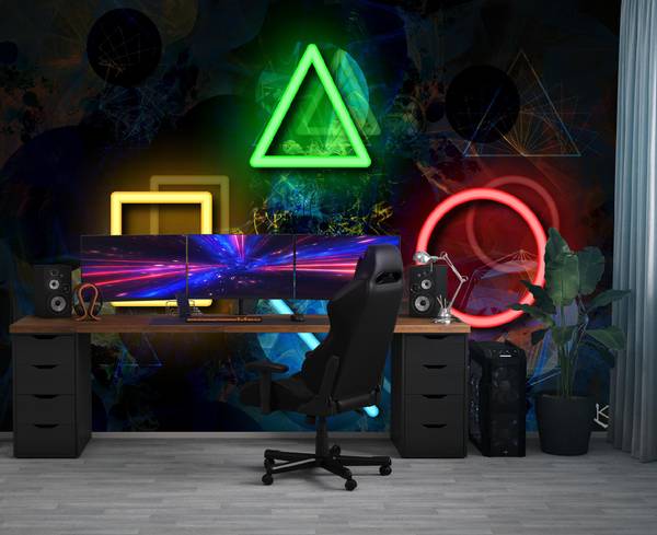 Fotobehang knoppen voor de controller 150 x 105 cm