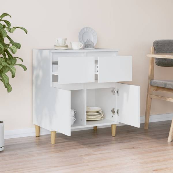 Sideboard D9416 Weiß - Massivholz - 35 x 70 x 60 cm