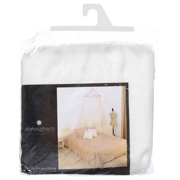 Ciel de lit STILLA Blanc - Textile - 60 x 1000 x 250 cm