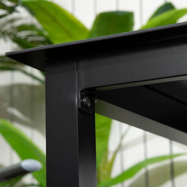 Gartentisch BB5359 Schwarz - Metall - 80 x 74 x 80 cm