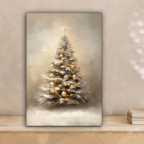 CANVAS SCHILDERIJ Kerst 20 x 30 cm
