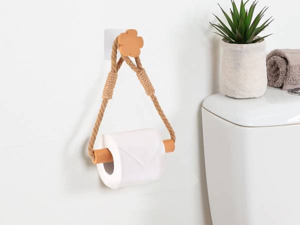 Toilettenpapierhalter FLOWER Orange - 18 x 22 x 4 cm