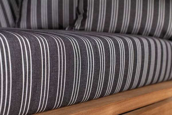 Strandkorb Schillig 2,5 Sitzer Grau - Teakholz - 142 x 170 x 95 cm