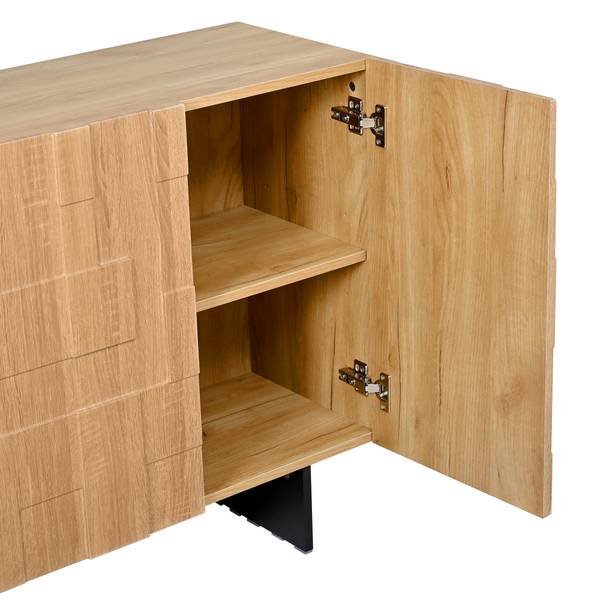 Dressoir MUTIM  Ⅱ bruin - plaatmateriaal op houtbasis - 34 x 76 x 105 cm