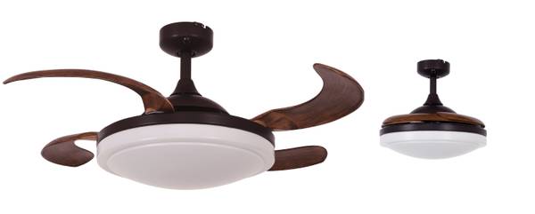 Deckenventilator Evora Braun - Metall - 121 x 38 x 94 cm