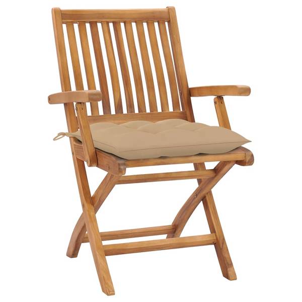 Chaise de jardin 3007494-1 (lot de 2) Beige - Largeur : 56 cm