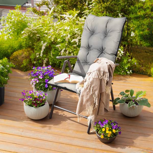 Stuhlkissen  Lier Grau - Textil - 50 x 80 x 80 cm