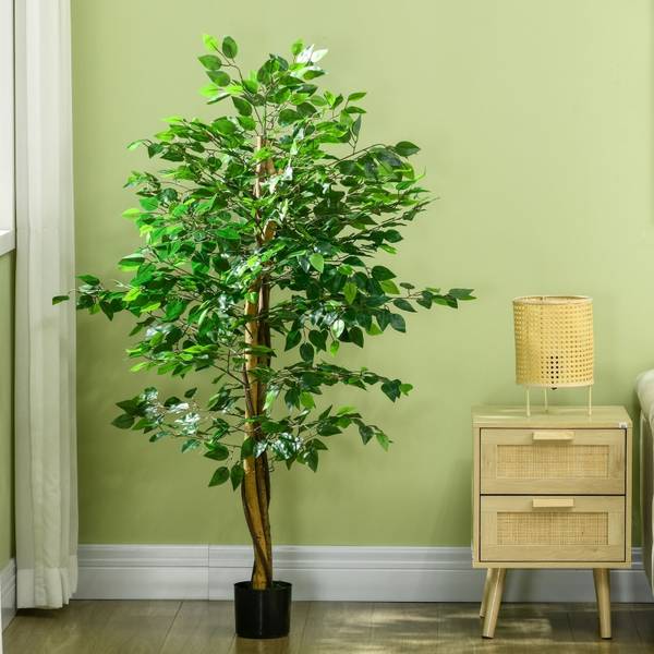 Ficus Kunstbaum CD66 Grün - Metall - 15 x 150 x 15 cm