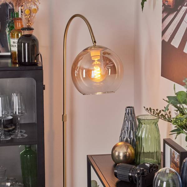 Stehlampe Cesaro Braun - Metall - 25 x 140 x 52 cm
