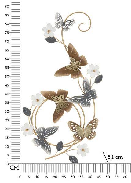 Wanddekoration  Delis Metall - 5 x 88 x 45 cm