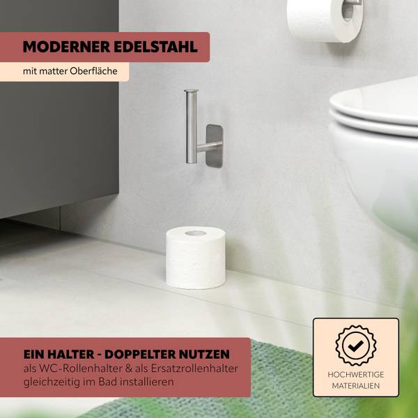 Toilettenpapierhalter Piazza Tape 94043 Silber - Metall - 17 x 5 x 9 cm