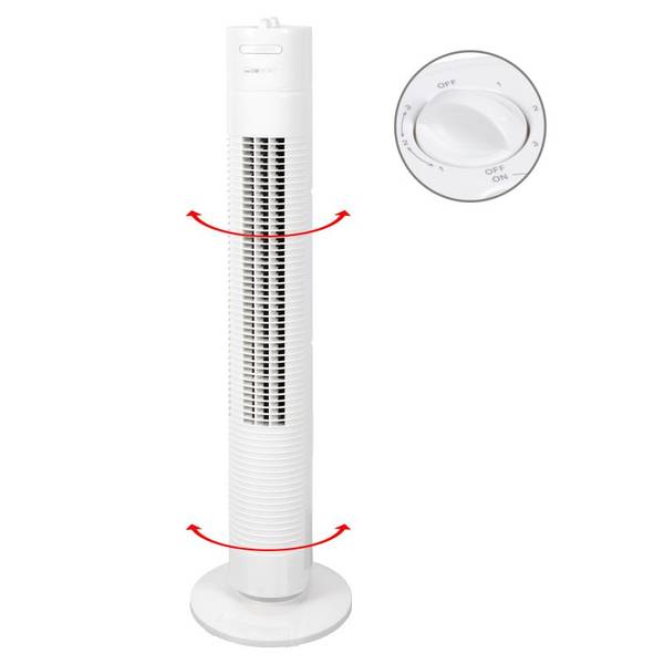 Turm Oszillierender Ventilator  TVL 3770 Weiß - Kunststoff - 22 x 78 x 22 cm