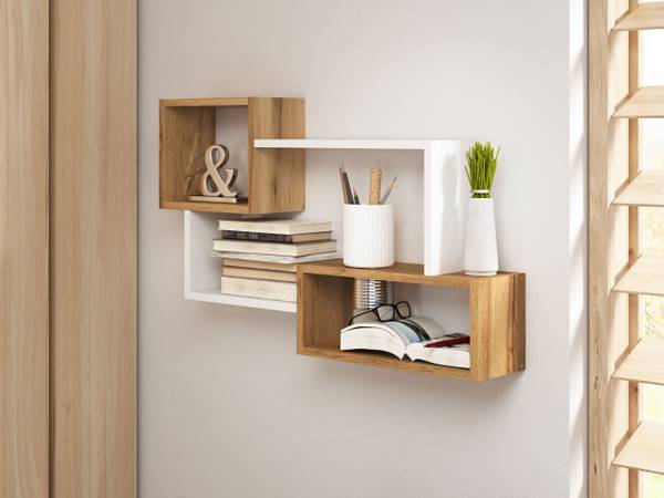 Wandboard Trio 005 Weiß - Wotaneiche Dekor