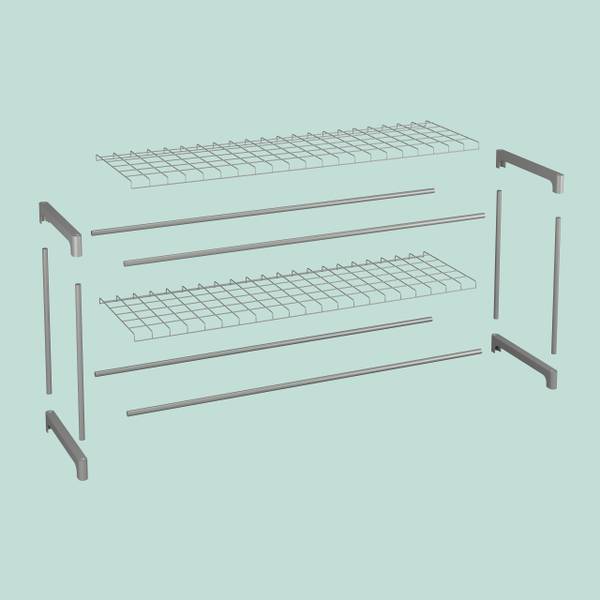 Plantenrek binnen 174 cm grijs - staal - 91 x 174 x 28 cm