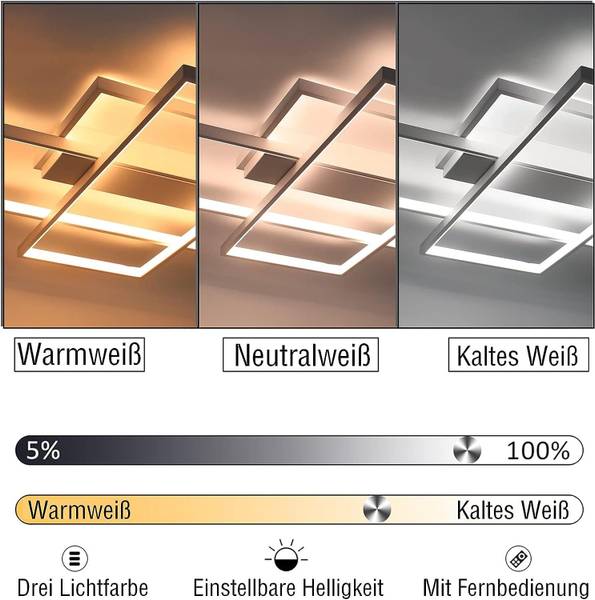 LED Plafondlamp Caroline wit