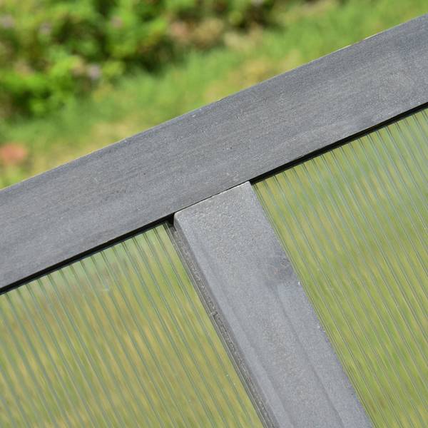 Mini Gewächshaus BB4556 Grau - Massivholz - 65 x 40 x 100 cm