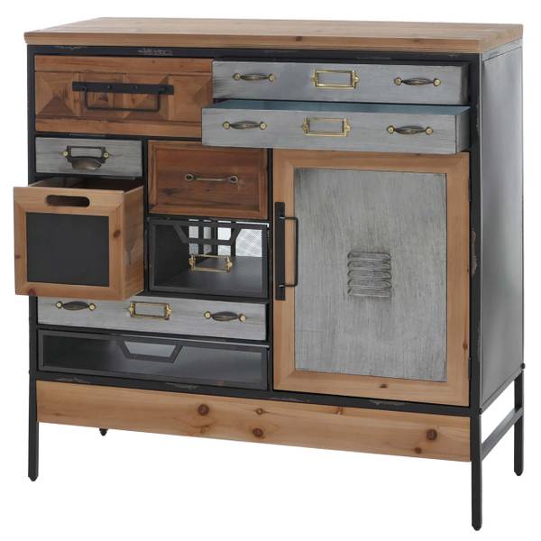Apothekerskast Q77 den - ijzer - zink - 84 x 85 x 35 cm