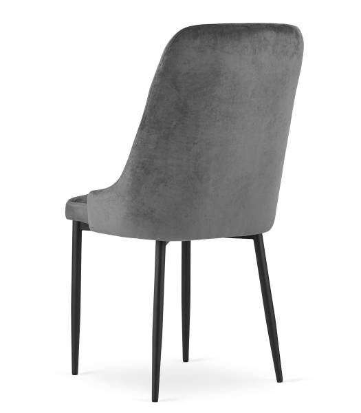 Esszimmerstuhl Celeste (4er Set) Grau - Metall - 56 x 93 x 48 cm
