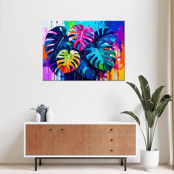 Canvas schilderij Bladeren 120 x 80 cm