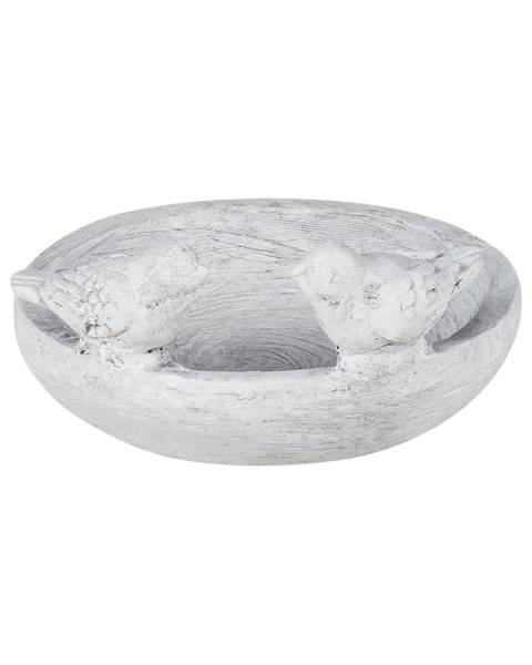 Bassin à oiseaux MAMOU Gris - Céramique - 26 x 13 x 26 cm
