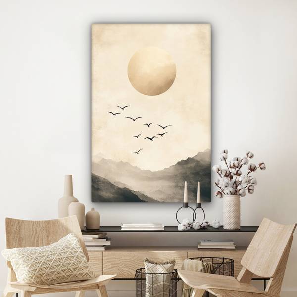CANVAS SCHILDERIJ Landschap 80 x 120 cm