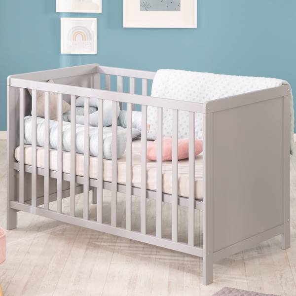 Babyzimmer Set Hamburg 2-teilig Grau - Polyester PVC