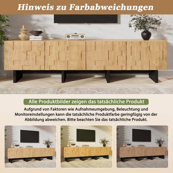 Wohnzimmermöbel Set Eurynom Ⅲ（2-tlg） Braun - Holzwerkstoff
