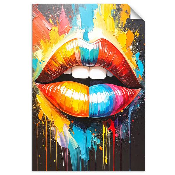 Wandsticker Mund 20 x 30 cm