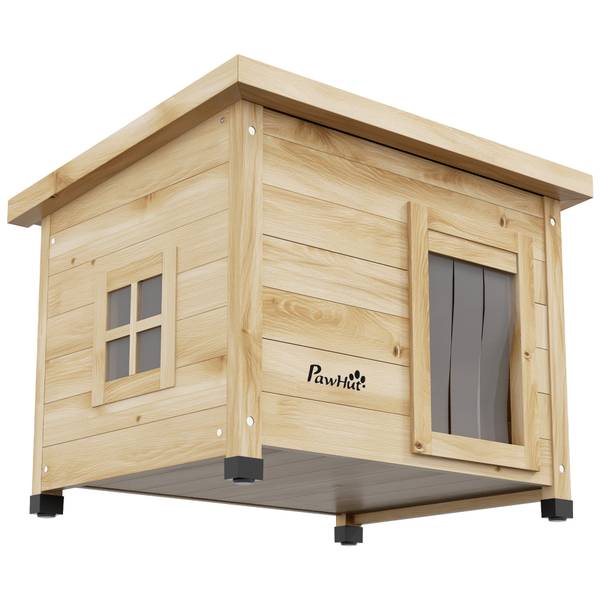 Katzenhaus 784V00YL Gelb - Massivholz - 57 x 43 x 45 cm