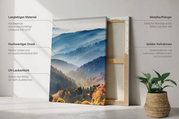 Leinwandbilder Familie Liebe 3er Set 20 x 30 cm - Anzahl Teile im Set: 3