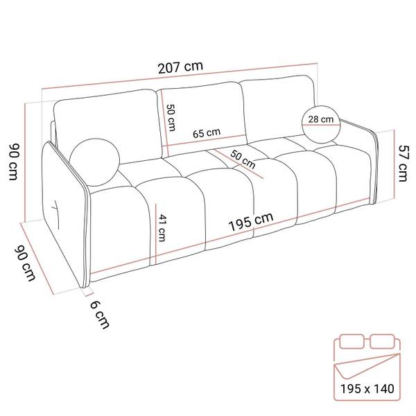Sofa MORENA Cremeweiß
