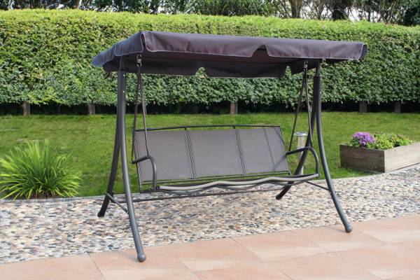 Hollywoodschaukel BIRGIT Schwarz - Kunststoff - 202 x 158 x 125 cm