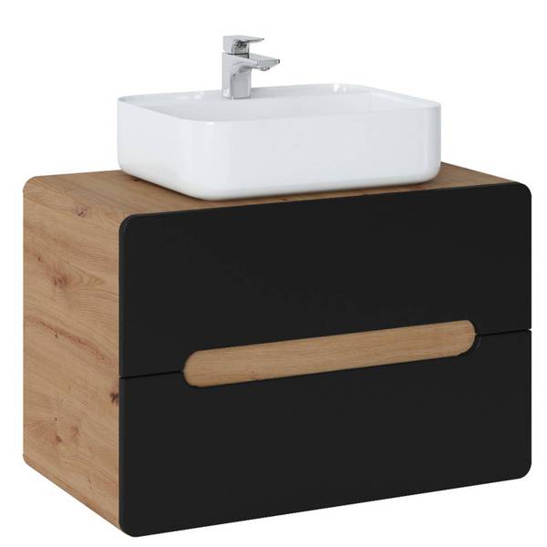 Badmöbel-Set NEW-LUTON-100 3er-Set Grau - Holzwerkstoff - 130 x 200 x 46 cm