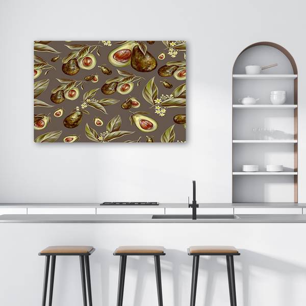 Wandbild avocado-hälften 100 x 70 cm