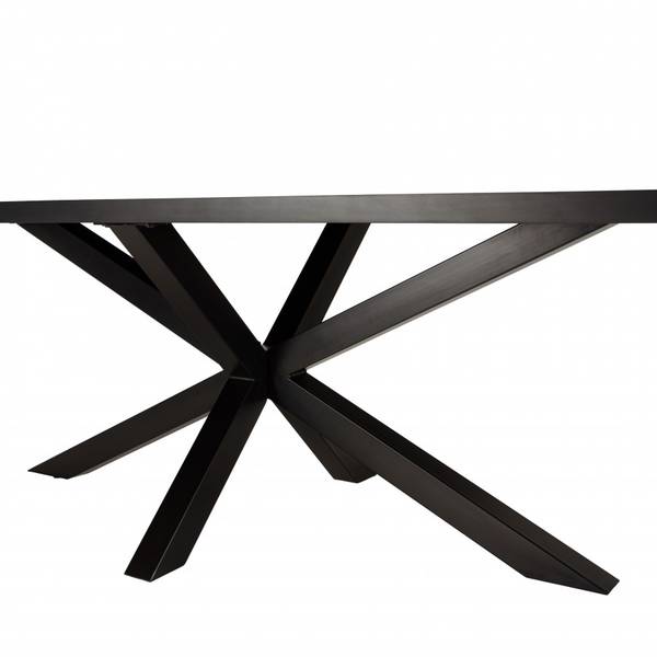 Esstisch BASILE Schwarz - Metall - 100 x 76 x 220 cm