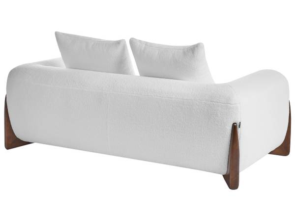 2-Sitzer Sofa VINLIDEN Braun - Weiß - Naturfaser - 180 x 62 x 87 cm