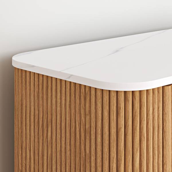 Kommode Kokunse Braun - Holzwerkstoff - Metall - 120 x 78 x 42 cm