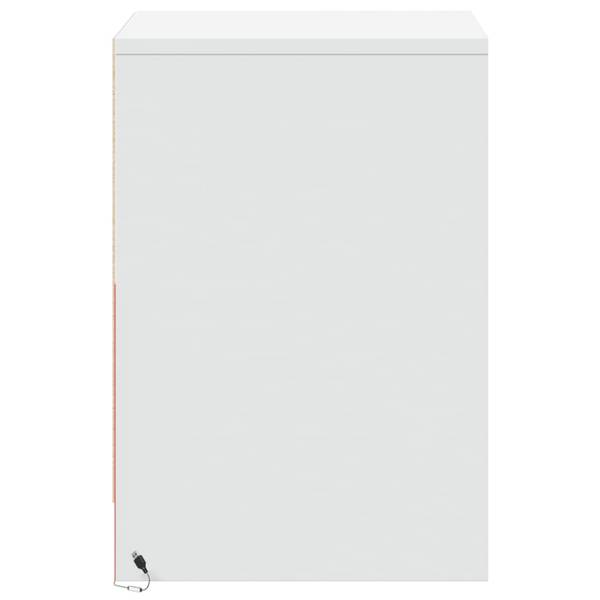 Nachttisch mit LED 2er Set X7502 Weiß