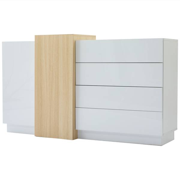 Sideboard Grexeds Weiß - Holzwerkstoff - 140 x 87 x 35 cm