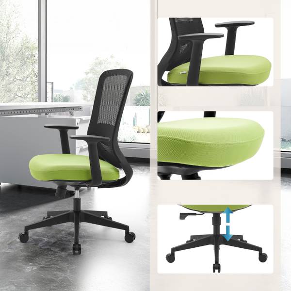 Bürostuhl Sedito Schwarz - Grün