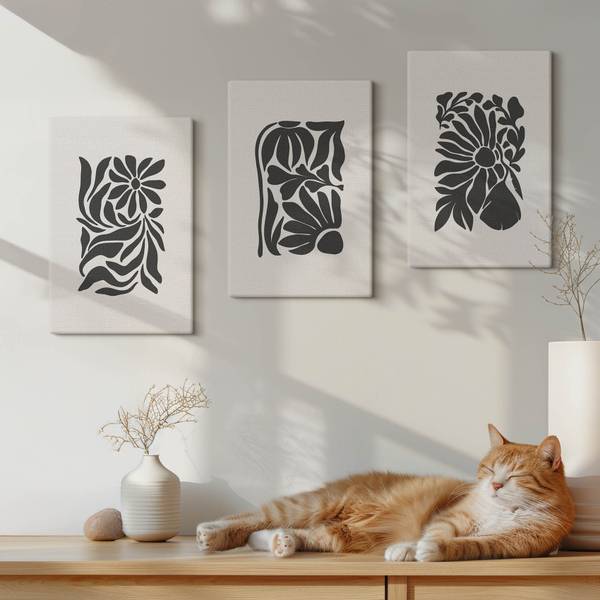 Leinwandbilder Grafik Minimal 3er Set 20 x 30 cm - Anzahl Teile im Set: 3